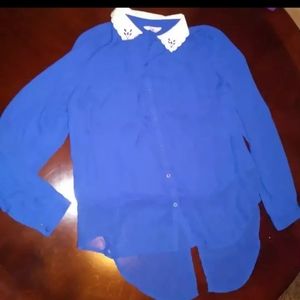 Vintage Candies Sheer Button Down Shirt